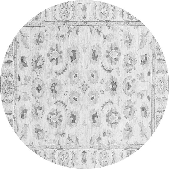 Ahgly Company Indoor Round Oriental Gray Traditional Area Rugs, 5' Round