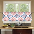 thumbnail image 4 of Yayeee Kitchen Curtains Tier Set of 2 Light Filtering 57"x36" Over Sink Window Panels, Mosaic Flowers Pattern, 4 of 7