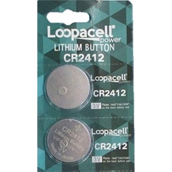 Loopacell CR2412 CR 2412 Lithium 3V 2 Batteries