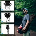 thumbnail image 5 of Foldable Camping Chair 2-Piece Set, Folding Camping Chair, Large Portable Lawn Chair for Outdoor Fishing, Hiking, Traveling, Picnic, Beach, 275 lbs Weight Capacity with Storage Bag, 5 of 7