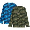 thumbnail image 2 of Psesaysky 5-6 Years Girls Basic Long Sleeve Shirts Camouflage Dinosaur Toddler Kids Soft Breathable T-Shirt Crew Neck 2 Pack Fashion Tee Tops, 2 of 5
