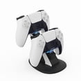 thumbnail image 2 of Portable Dual Charging Station for PS5 Controllers - Travel-Friendly Fast Charger Dock with Plane Mode Compatibility, LED Indicators, Anti-Slip Base | PS5 Accessories, 2 of 7
