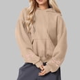 thumbnail image 2 of Pullover Hoodie for Womens Plus Size Fashion Casual Printed Round Neck Long Sleeved Loose Hooded Sweatshirts, 2 of 5
