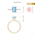 thumbnail image 4 of ANGARA Natural Emerald-Cut 1.35 ct Aquamarine Engagement Ring with Diamonds in 14K Yellow Gold for Women (Size-8x6mm) | March Birthstone, Anniversary, Jewelry Gift for Women | Natural Aquamarine Ring, 4 of 9