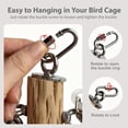 thumbnail image 3 of Large Parrot Toys for Macaws, Stainless Steel & Wild Pear Wood Chewable African Grey Toys- Natural Beak Grinding & Stress Relief for Cockatoo, Conure, Budgie (Nature Color), 3 of 7
