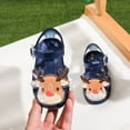 thumbnail image 5 of Gubotare Little Girls Sandals Jelly Shoes for Toddler Girls Summer Beach Retro Jellies Sandals T-Strap Slingback Little Kids Glitter Soft Closed Toe Princess Dress Flat (Navy,Size 1), 5 of 9