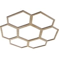 thumbnail image 2 of 22"OD x 9 3/8"ID x 1/4"T Florin Wood Fretwork Pierced Ceiling Medallion, Hickory, 2 of 3