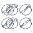 thumbnail image 1 of Uxcell 6Pack Pasador de Anillo, 10x50mm Pasadores de Remolque de Acero al Carbono con Zinc Blanco, 1 of 1
