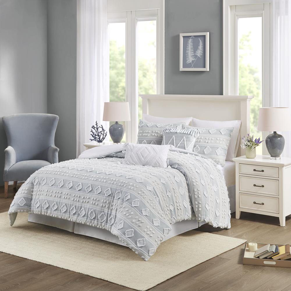 Harbor House Brice 6 Piece Cotton Clipped Jacquard Comforter Set Cal