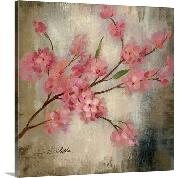 Great BIG Canvas | "Cherry Blossom I" Canvas Wall Art - 16x16