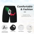 thumbnail image 3 of Mens Mexico Flag Map Swimming Trunks with Compression Liner Beach Quick Dry Swim Shorts, 3 of 6