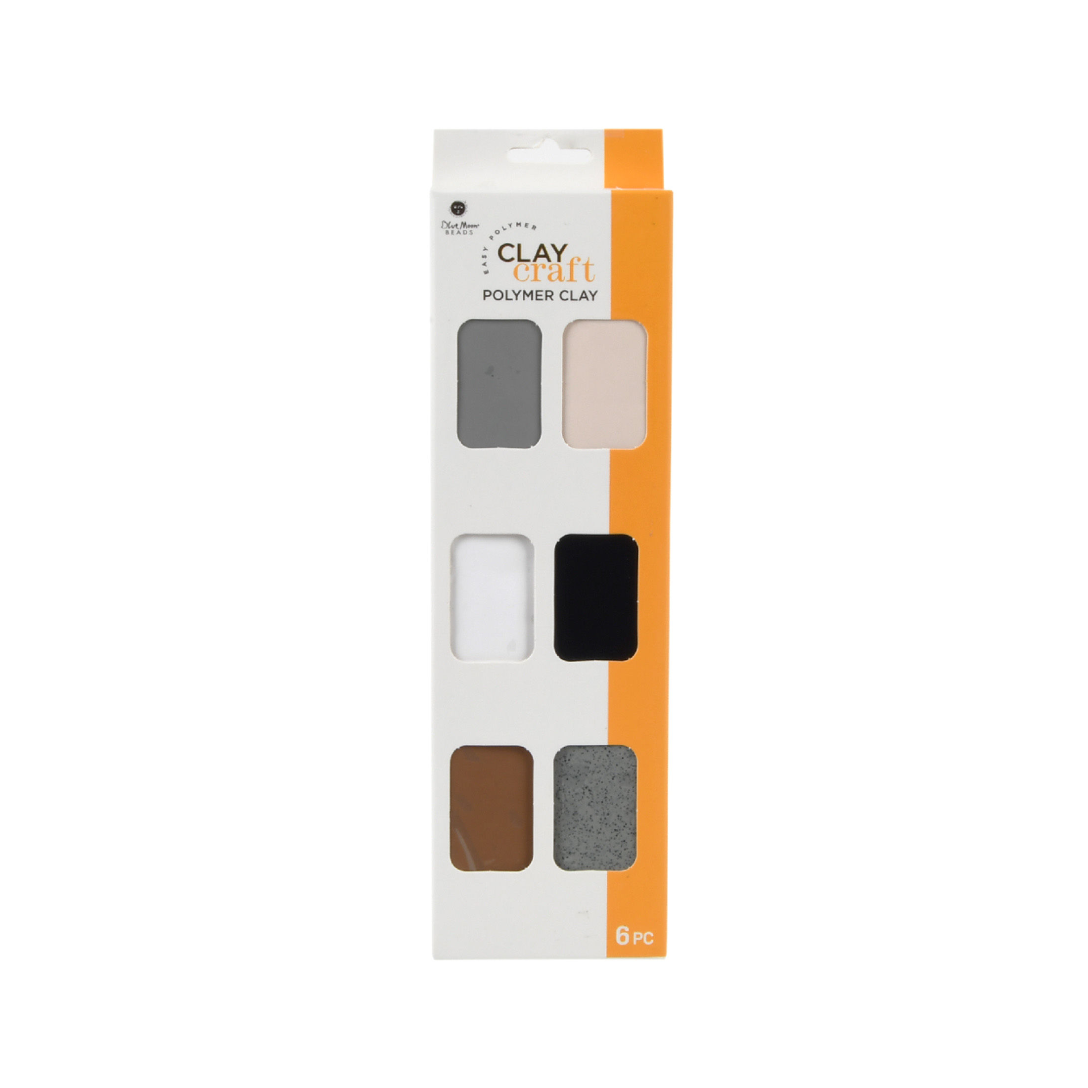 Blue Moon Beads Oven Bake Polymer Clay, Neutral Colors, 6-Piece photo 1