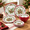 Pinecones, variant on 12 Piece Winter Birds Dinnerware Set, Outdoor Dishes Plates and for 4