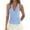 Light Blue, variant on Womens Halter Top Spring Tie Wrap Sleeveless Ruched V Neck Fitted Summer Tops Backless Fashion Y2k Clothes