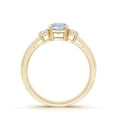thumbnail image 2 of Angara Natural 0.4 Ct. Aquamarine with Diamond Classic Ring in 14K Yellow Gold for Women (Ring Size: 3.5), 2 of 9