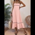 thumbnail image 4 of Vestido de Verano para Mujer, con Tirantes Finos, Informal, Fluido, de Encaje, Midi, para Playa, 2025. Rosa M, 4 of 7