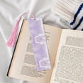 thumbnail image 4 of Kdxio Lavender Glitter Foil Stripes Print Metal Tassel Bookmarks,Perfect Gift for Art Lovers and Bookworms Metal Bookmarks for Women, 4 of 8