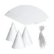thumbnail image 1 of wonima02 30 PCS White Cone Hats Party Hats DIY for Kids Adult - One size fits all - 6.3 5.9 7.9 inch - Paper - Hand Wash Only - Costume Headwear - Halloween, Christmas, Thanksgiving, Birthday, 1 of 1