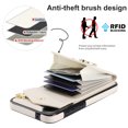 thumbnail image 3 of Asuwish Credit Card Slot PU Leather Wallet Cell Phone Case with Ring & RFID Blocking and Tempered Glass Screen Protector for Samsung Galaxy S23 FE, White, 3 of 13