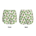 thumbnail image 3 of Susaid Christmas Trees Print Women's High Waisted Running Shorts Quick Dry Athletic Gym Track Workout Shorts Zip Pocket-XX-Large, 3 of 7