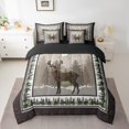 thumbnail image 2 of jejeloiu Wildlife Deer Animals 7 Pieces Bedding Comforter Set,Rustic Farmhouse Cabin Full Bedding Set,Kawaii Pine Cone Fitted Sheet Flat Sheet For Girls Boys,Ultra Soft Home Decor Reversible, 2 of 8