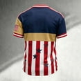 thumbnail image 4 of Men's 2026 USA Soccer Jersey Shirts American Flag Star Stripes Graphic Crew Neck Short Sleeve Tee, Retro National Team Fan Football Top for Summer Streetwear, 4 of 6