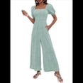 thumbnail image 2 of Mono de Verano 2025 para Mujer, Estilo Floral, Informal, Holgado, con Pierna y Corta. Verde S, 2 of 10