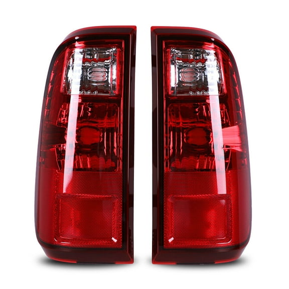 Red Clear Tail Lights Brake Lamp For 2008-2016 Ford F-250/F-350/F-450 Super Duty-Driver Passenger Side