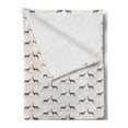 thumbnail image 2 of Deer Soft Flannel Fleece Blanket, Woodland Forest Wildlife Pattern Print with Deer Silhouettes and Leaves, Cozy Plush for Indoor and Outdoor Use, 70" x 90", Mauve Taupe and Eggshell, by Ambesonne, 2 of 5