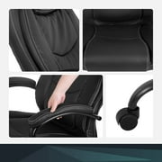 BestOffice 500lbs Wide Seat Ergonomic Office Chair, Big & Tall, PU Leather for Men, Women, Black