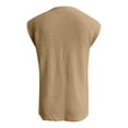 thumbnail image 5 of Huowey Womens Sweater Knit Sweater Vest Sleeveless Solid Color Lace Up Front Open Cardigan Casual Cover Up Tunic Top Soft Stretchy Loose Fit Waistcoat Fall Fashion Winter Clothing,Khaki,M, 5 of 5