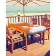 thumbnail image 2 of Boanket Outdoor Tablecloth with Umbrella Hole for Patio/Picnic/Party/Camping, Orange Grey White Waterproof Table Cloth Rectangle Table Cover Washable, Modern Art Painting Coast Textured (60"x 102"), 2 of 7