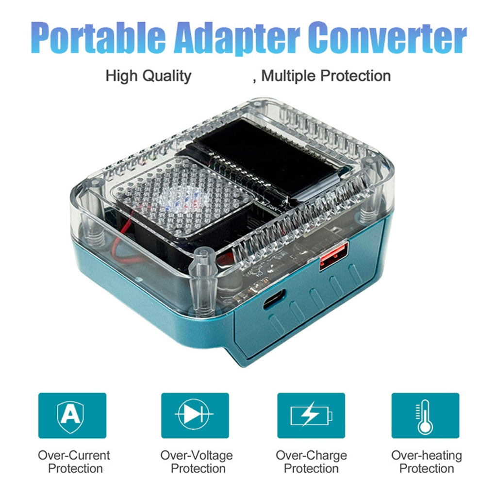 Tizuqe USB C Enable High Efficiency Charger Conversion Adapters for Lithiums Batteries with 140W Rapid Charging Capability
