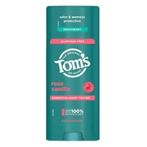 Toms Deodorant Stick Rose Vanilla Aluminum-Free 3.25 Ounce (Pack of 3)