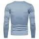 thumbnail image 4 of Hombres Fitness Jogging Pullover Cuello redondo Color sólido Slim Top T-shirt Pompotops oipoqjl8129, 4 of 9