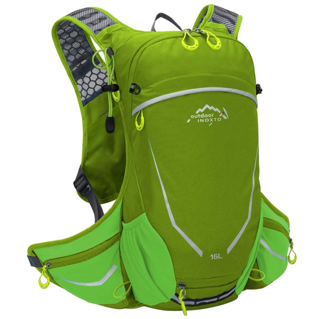 Mochila de ciclismo Bolsa de correr al aire libre Chaleco deportivo Bolsa de equitación ultraligera Outdoor Inoxtd Verde/Solo bolsa