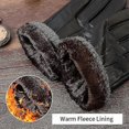 thumbnail image 3 of Men's Genuine Black Leather Gloves. Touchscreen Texting Fleece Lined Sheepskin - Winter Accessories, 3 of 4