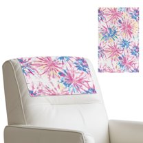 TSOVTHRID Colorful Tie Dye Print Non Slip Headrest Protector for Recline Chair Waterproof Recliner Headrest Cover 17x27in PU Leather Couch Head Rest Slipcover for Furniture, 2 Pieces
