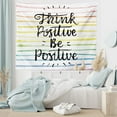 thumbnail image 6 of Positive Energy Tapestry, Words on Pastel Tone Rainbow Colors Brushstroke Lines, Fabric Wall Hanging Decor for Bedroom Living Room Dorm, 5 Sizes, Multicolor, by Ambesonne, 6 of 9