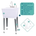 thumbnail image 4 of Tehila 19 Gallon Utility Sink with Stainless Steel High Rise Kitchen Faucet 6501, 4 of 9