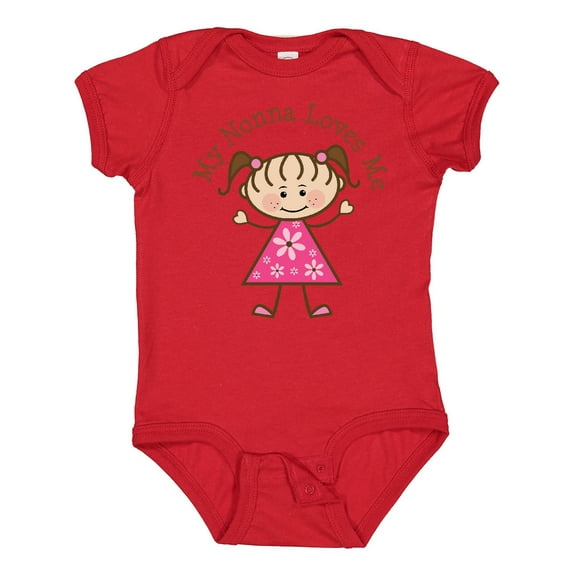 Inktastic My Nonna Loves Me Girls Baby Bodysuit