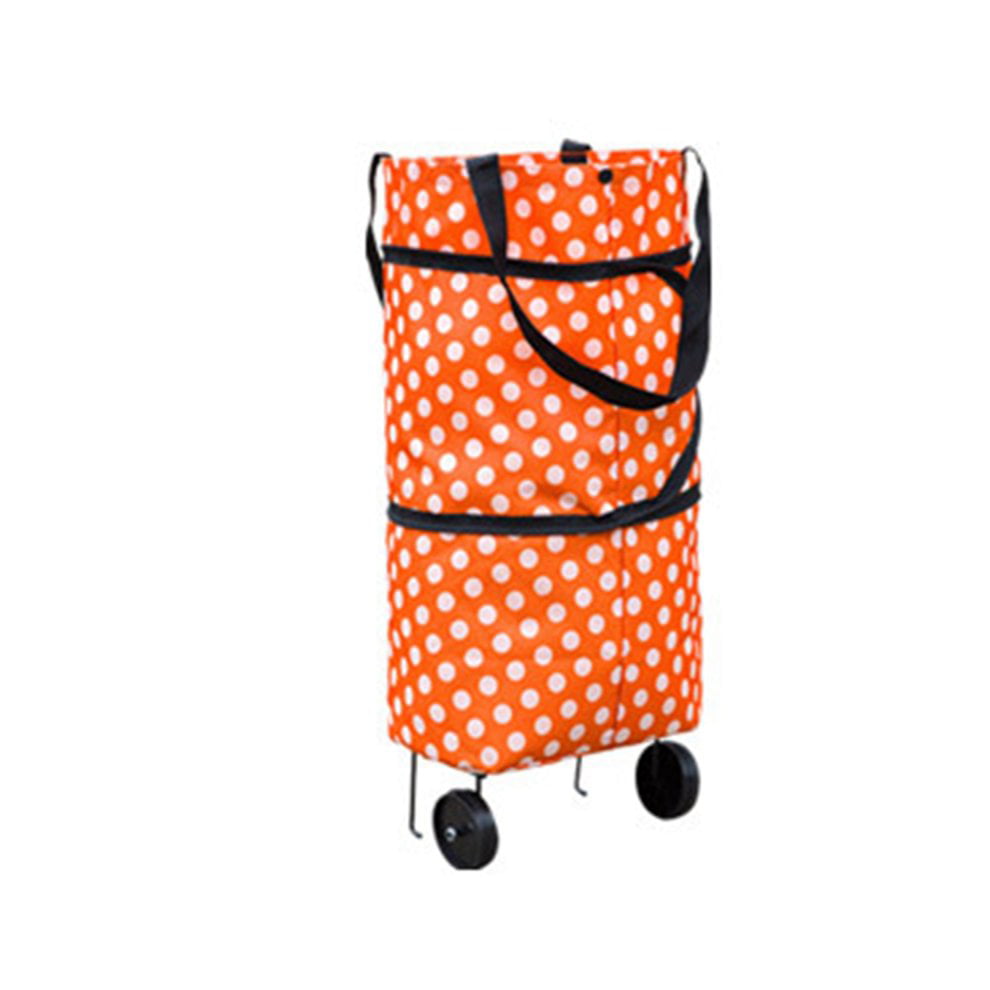 sahnah Fashionable Design Large Capacity Waterproof Oxford Cloth Foldable Shopping Trolley Wheel Bag Traval Cart Luggage Bag 