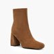 thumbnail image 3 of NECHOLOGY Botas Mujer Adulto Femenino Zapatos Botines mujer Botines de mujer Otoño e Invierno cómoda punta cuadrada tacón cuadrado Simple Color sólido cremallera lateral (Brown, 9), 3 of 6