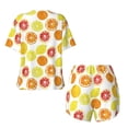 thumbnail image 2 of Sigee Lemon Orange for Sleepwear Casual Pjs with Pockets Women's Pajamas Sets Shorts 2 Piece Short Sleeve Lounge Sets XX-Large, 2 of 9