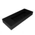 thumbnail image 2 of Castello USA Inc Pyramid 48" Solid Surface Bathroom Sink in Black No Faucet Hole, 2 of 6