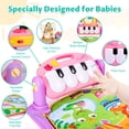 thumbnail image 6 of Ant Class Baby Gym Play Mat with Music and Piano, Baby Kick Toy, Tummy Time Mat, Activity Center Christmas Gift for Infants Toddlers,Pink, 6 of 8