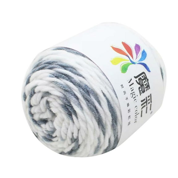 Rainbow Multicolor Yarn Skein Gradient Ombre Crochet Yarn Soft Knitting Yarn Worsted Weight Acrylic Yarn Cotton Wool Blend Thread & 100g Skein for Knitting, Crocheting, Crafting