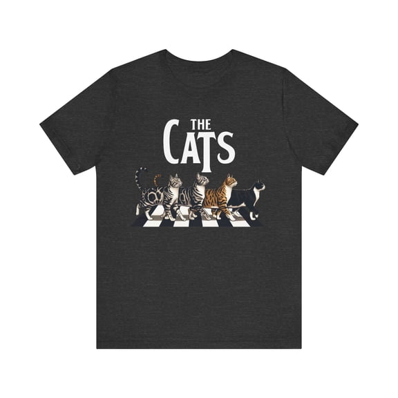 Funny Cats Beatles Crossing Parody T-shirt Abbey Road Parody Cat Shirt
