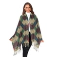 thumbnail image 3 of FORMRS Womens Scarf Winter Soft Long Big Warm Shawls Wrap Tassel Scarves, Green Tartan Pattern, 3 of 9