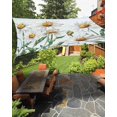 thumbnail image 2 of Spring Floral Sun Shade Sail 14'x18' Rectangle Outdoor Shade Canopy, Watercolor Summer Botanical White Daisy Porch Shades Outdoor Sun Blocking Screen, Sunshade Cloth Covers for Patio/Deck/Garden, 2 of 5